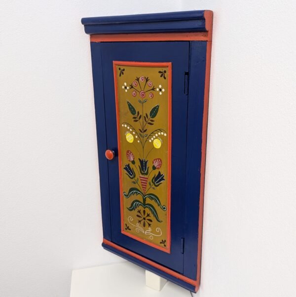 Dulap de colț, suspendat, cu decor pictat - imagine 4